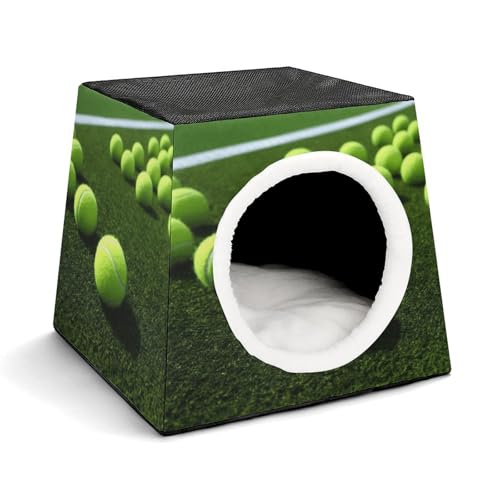 WYUSPGK Kapsel-Haustiernest, stilvolles und gemütliches Weltraumkapsel-Design für kleine Haustiere, Tennisbälle auf Tennisgras, Druck, stilvolles Haustiernest, gemütliches Haustiernest, tragbares WYUSPGK Kapsel-Haustiernest, stilvolles und gemütliches Weltraumkapsel-Design für kleine Haustiere, Tennisbälle auf Tennisgras, Druck, stilvolles Haustiernest, gemütliches Haustiernest, tragbares von WYUSPGK