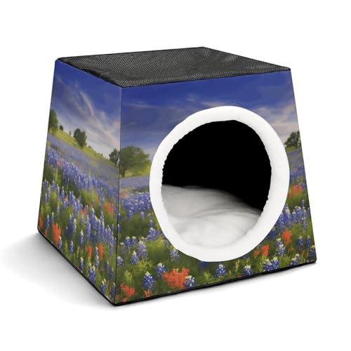 WYUSPGK Kapsel-Haustiernest, stilvolles und gemütliches Weltraumkapsel-Design für kleine Haustiere, Texas Bluebonnets, Landschaftsdruck, stilvolles Haustiernest, gemütliches Haustiernest, tragbares WYUSPGK Kapsel-Haustiernest, stilvolles und gemütliches Weltraumkapsel-Design für kleine Haustiere, Texas Bluebonnets, Landschaftsdruck, stilvolles Haustiernest, gemütliches Haustiernest, tragbares von WYUSPGK