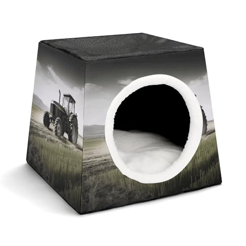 WYUSPGK Kapsel-Haustiernest, stilvolles und gemütliches Weltraumkapsel-Design für kleine Haustiere, Traktor, Landwirtschaft, ruhiger Druck, stilvolles Haustiernest, gemütliches Haustiernest, tragbares von WYUSPGK