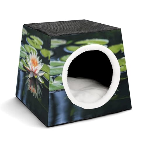 WYUSPGK Kapsel-Haustiernest, stilvolles und gemütliches Weltraumkapsel-Design für kleine Haustiere, Wasserlilien-Druck, stilvolles Haustiernest, gemütliches Haustiernest, tragbares Haustiernest WYUSPGK Kapsel-Haustiernest, stilvolles und gemütliches Weltraumkapsel-Design für kleine Haustiere, Wasserlilien-Druck, stilvolles Haustiernest, gemütliches Haustiernest, tragbares Haustiernest von WYUSPGK