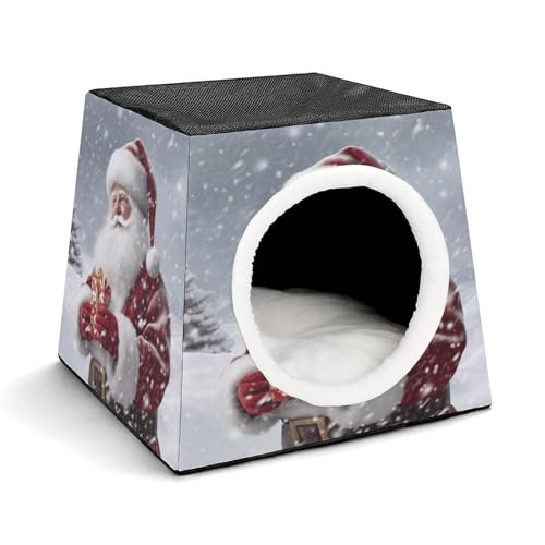 WYUSPGK Kapsel-Haustiernest, stilvolles und gemütliches Weltraumkapsel-Design für kleine Haustiere, Weihnachtsmann-Schneesichtsdruck, stilvolles Haustiernest, gemütliches Haustiernest, tragbares WYUSPGK Kapsel-Haustiernest, stilvolles und gemütliches Weltraumkapsel-Design für kleine Haustiere, Weihnachtsmann-Schneesichtsdruck, stilvolles Haustiernest, gemütliches Haustiernest, tragbares von WYUSPGK