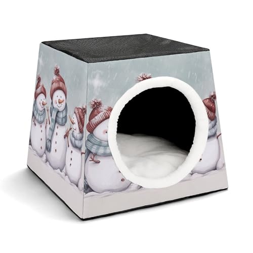 WYUSPGK Kapsel-Haustiernest, stilvolles und gemütliches Weltraumkapsel-Design für kleine Haustiere, Winter-Schneemann-Druck, stilvolles Haustiernest, gemütliches Haustiernest, tragbares Haustiernest WYUSPGK Kapsel-Haustiernest, stilvolles und gemütliches Weltraumkapsel-Design für kleine Haustiere, Winter-Schneemann-Druck, stilvolles Haustiernest, gemütliches Haustiernest, tragbares Haustiernest von WYUSPGK