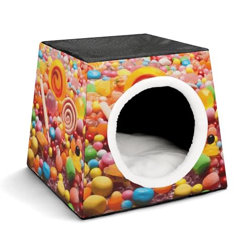 WYUSPGK Kapsel-Haustiernest, stilvolles und gemütliches Weltraumkapsel-Design für kleine Haustiere, süßer Bonbon-Druck, stilvolles Haustiernest, gemütliches Haustiernest, tragbares Haustiernest WYUSPGK Kapsel-Haustiernest, stilvolles und gemütliches Weltraumkapsel-Design für kleine Haustiere, süßer Bonbon-Druck, stilvolles Haustiernest, gemütliches Haustiernest, tragbares Haustiernest von WYUSPGK