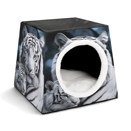 WYUSPGK Kapsel-Haustiernest, stilvolles und gemütliches Weltraumkapsel-Design für kleine Haustiere, weißer Tiger-Druck, stilvolles Haustiernest, gemütliches Haustiernest, tragbares Haustiernest WYUSPGK Kapsel-Haustiernest, stilvolles und gemütliches Weltraumkapsel-Design für kleine Haustiere, weißer Tiger-Druck, stilvolles Haustiernest, gemütliches Haustiernest, tragbares Haustiernest von WYUSPGK