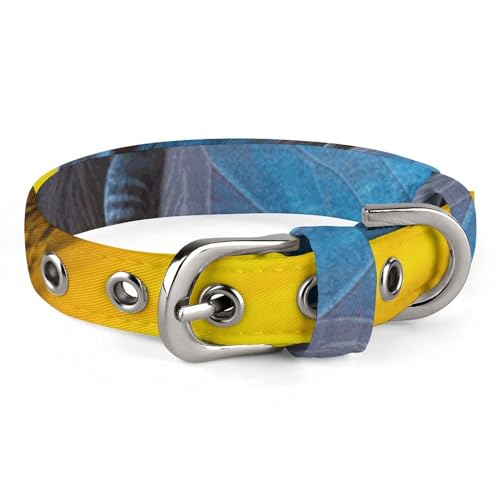 WYUSPGK Niedliches Katzenhalsband, Sonnenblumen-Blau, Schmetterlings-Aufdruck, personalisierbar, geeignet für kleine und mittelgroße Hunde WYUSPGK Niedliches Katzenhalsband, Sonnenblumen-Blau, Schmetterlings-Aufdruck, personalisierbar, geeignet für kleine und mittelgroße Hunde von WYUSPGK