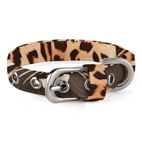WYUSPGK Niedliches Katzenhalsband, gestreiftes Leopardenmuster, personalisierbar, geeignet für kleine und mittelgroße Hunde WYUSPGK Niedliches Katzenhalsband, gestreiftes Leopardenmuster, personalisierbar, geeignet für kleine und mittelgroße Hunde von WYUSPGK