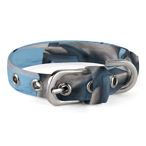 WYUSPGK Niedliches Katzenhalsband, zwei Delfin-Aufdruck, personalisierbares Hundehalsband, geeignet für kleine und mittelgroße Hunde WYUSPGK Niedliches Katzenhalsband, zwei Delfin-Aufdruck, personalisierbares Hundehalsband, geeignet für kleine und mittelgroße Hunde von WYUSPGK