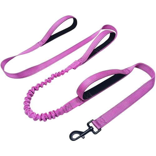 WYuZe Hundeleine mit 3 Griffen, 2,1 m, gepolsterte Dreifachgriffe, stoßdämpfendes Bungee, reflektierendes Nylon, robuste Trainingsleine für große und mittelgroße Hunde WYuZe Hundeleine mit 3 Griffen, 2,1 m, gepolsterte Dreifachgriffe, stoßdämpfendes Bungee, reflektierendes Nylon, robuste Trainingsleine für große und mittelgroße Hunde von WYUZE