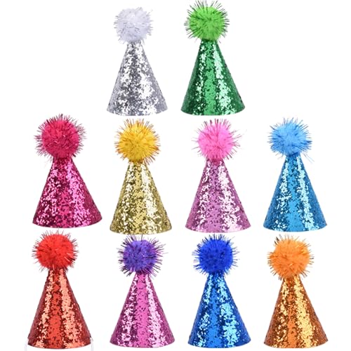Set Von 10 Kleinen Kostümhut Für Und Hunde Mit Glitzern Und Bequemen Anpassungen Für Alle Kopfgrößen Geeignet von WZBHCZLJ