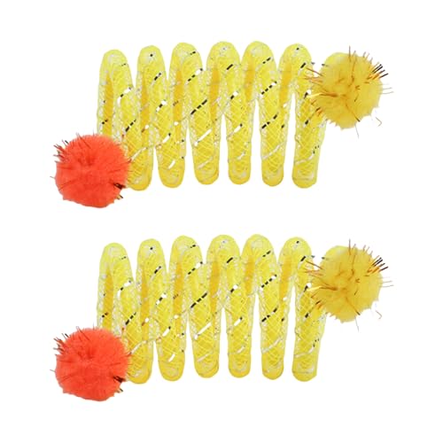 WZBHCZLJ 2pcs Flexible Spulen Springkatzen Spielzeug Mit Plüschkugel Light CORPED AUFAKT WZBHCZLJ 2pcs Flexible Spulen Springkatzen Spielzeug Mit Plüschkugel Light CORPED AUFAKT von WZBHCZLJ