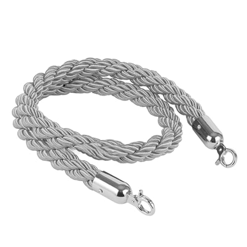 Seilbarrieren Seil for Veranstaltungen auf dem roten Teppich, Karabinerhaken aus poliertem Metall, langlebiges und stilvolles Rungenseil, Rungenseile Rot (Farbe: Rot-2, Größe: 1,5 m/5 Fuß) (Color : D von WZEFEIM