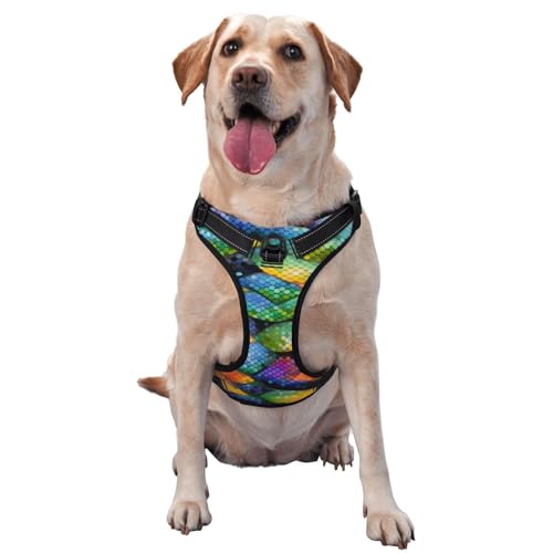 Bedruckte Haustierweste mit Regenbogenfischschuppen, Größe XL, ideal für Spaziergänge mit dem Hund, Wandern, tägliche Reisen Bedruckte Haustierweste mit Regenbogenfischschuppen, Größe XL, ideal für Spaziergänge mit dem Hund, Wandern, tägliche Reisen von WZYCWB