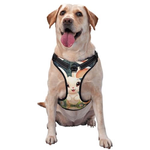 Happy Bunny Haustier-Traktionsweste, bedruckt, klein, ideal für Spaziergänge mit dem Hund, Wandern, tägliche Reisen Happy Bunny Haustier-Traktionsweste, bedruckt, klein, ideal für Spaziergänge mit dem Hund, Wandern, tägliche Reisen von WZYCWB