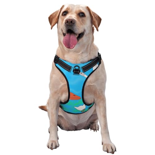 Happy White Goose Haustier-Traktionsweste, groß, bedruckt, ideal für Spaziergänge mit dem Hund, Wandern, tägliche Reisen Happy White Goose Haustier-Traktionsweste, groß, bedruckt, ideal für Spaziergänge mit dem Hund, Wandern, tägliche Reisen von WZYCWB