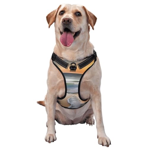 Haustier-Traktionsweste mit Sonnenuntergang über den Wellen, mittelgroß, bedruckt, ideal für Spaziergänge mit dem Hund, Wandern, tägliche Reisen Haustier-Traktionsweste mit Sonnenuntergang über den Wellen, mittelgroß, bedruckt, ideal für Spaziergänge mit dem Hund, Wandern, tägliche Reisen von WZYCWB