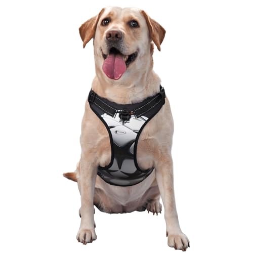Hundeweste mit Fußballmotiv, bedruckt, ideal für Spaziergänge mit dem Hund, Wandern, tägliche Reisen, Schwarz und Weiß Hundeweste mit Fußballmotiv, bedruckt, ideal für Spaziergänge mit dem Hund, Wandern, tägliche Reisen, Schwarz und Weiß von WZYCWB