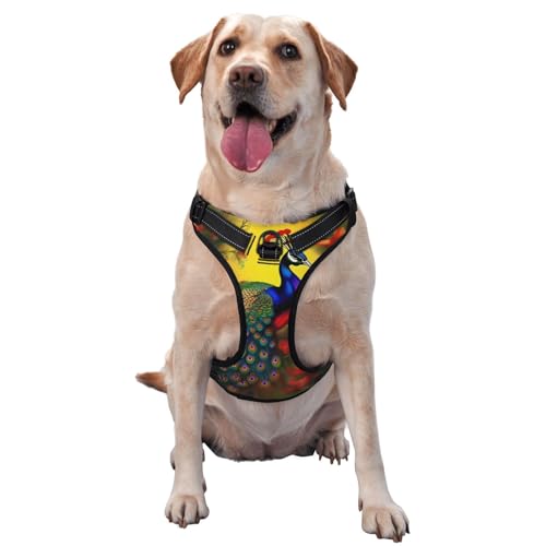 Hundeweste mit Pfauenblumen, bedruckt, Größe XL, ideal für Spaziergänge mit dem Hund, Wandern, tägliche Reisen Hundeweste mit Pfauenblumen, bedruckt, Größe XL, ideal für Spaziergänge mit dem Hund, Wandern, tägliche Reisen von WZYCWB