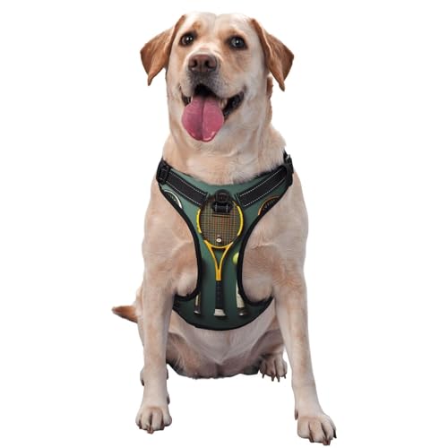 Hundeweste mit Tennisbällen und Schläger, bedruckt, Größe M, ideal für Spaziergänge mit dem Hund, Wandern, tägliche Reisen Hundeweste mit Tennisbällen und Schläger, bedruckt, Größe M, ideal für Spaziergänge mit dem Hund, Wandern, tägliche Reisen von WZYCWB