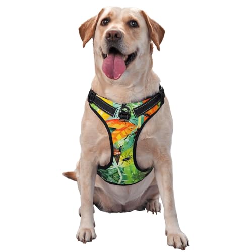 Insekten aller Art, große bedruckte Haustier-Traktionsweste, ideal für Spaziergänge mit dem Hund, Wandern, tägliche Reisen Insekten aller Art, große bedruckte Haustier-Traktionsweste, ideal für Spaziergänge mit dem Hund, Wandern, tägliche Reisen von WZYCWB