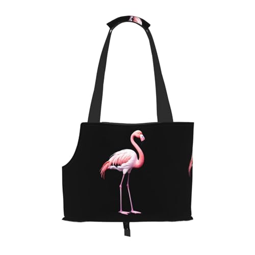 Leichte, atmungsaktive Reise-Umhängetasche für kleine Haustiere, WZYCWB Code Flamingo, bedruckte Haustier-Umhängetasche von WZYCWB