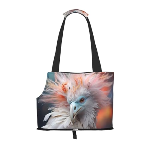 Leichte, atmungsaktive Reise-Umhängetasche für kleine Haustiere, WZYCWB Funny Bird Heads bedruckte Haustier-Umhängetasche von WZYCWB