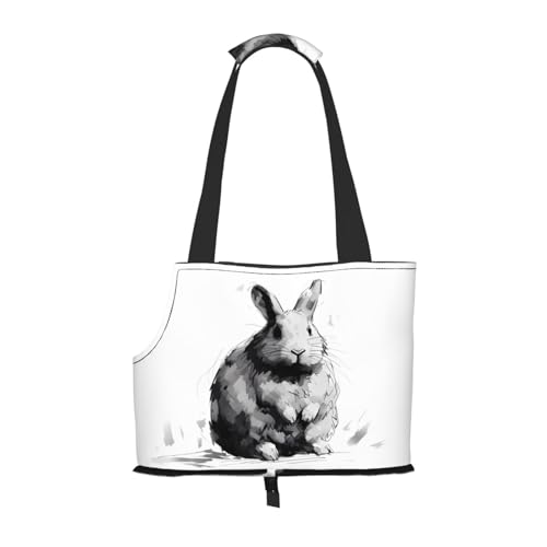 Leichte, atmungsaktive Reise-Umhängetasche für kleine Haustiere, WZYCWB Funny Bunny bedruckte Haustier-Umhängetasche von WZYCWB