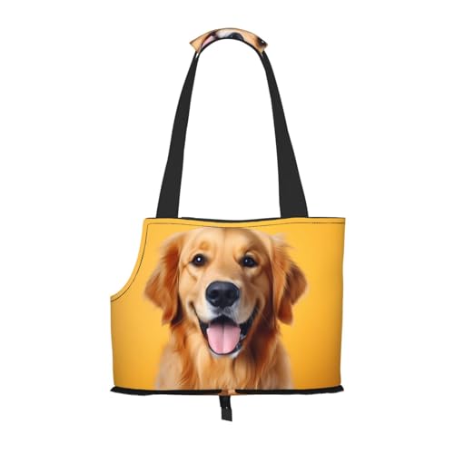 Leichte, atmungsaktive Reise-Umhängetasche für kleine Haustiere, WZYCWB Golden Retriever bedruckte Haustier-Umhängetasche von WZYCWB