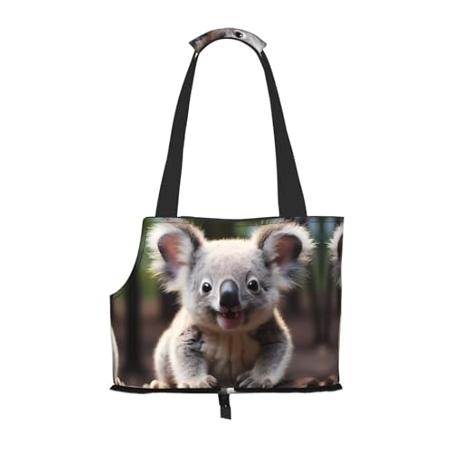 Leichte, atmungsaktive Reise-Umhängetasche für kleine Haustiere, WZYCWB süße Koala-bedruckte Haustier-Umhängetasche von WZYCWB
