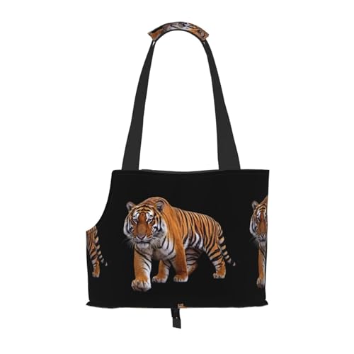 Leichte, atmungsaktive Reise kleine Haustier Umhängetasche, WZYCWB Bengalischer Tiger, bedruckte Haustier-Umhängetasche von WZYCWB