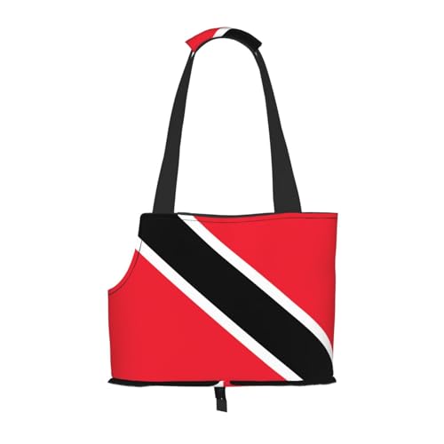 Leichte, atmungsaktive Reise kleine Haustier Umhängetasche, WZYCWB Flagge von Trinidad und Tobago bedruckte Haustier Umhängetasche von WZYCWB