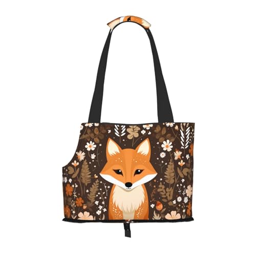 Leichte, atmungsaktive Reise kleine Haustier Umhängetasche, WZYCWB Funny Fuchs bedruckte Haustier Umhängetasche von WZYCWB