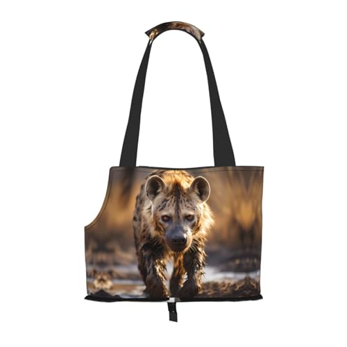 Leichte, atmungsaktive Reise kleine Haustier Umhängetasche, WZYCWB Lone Hyena bedruckte Haustier Umhängetasche von WZYCWB