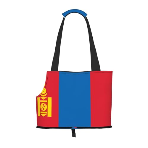 Leichte, atmungsaktive Reise kleine Haustier Umhängetasche, WZYCWB Mongolische Flagge gedruckt Haustier Umhängetasche von WZYCWB