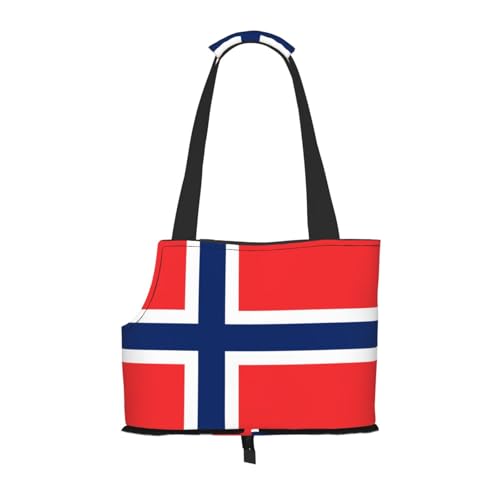 Leichte, atmungsaktive Reise kleine Haustier Umhängetasche, WZYCWB Norwegische Flagge gedruckt Haustier Umhängetasche von WZYCWB