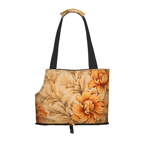 Lightweight, breathable travel small pet shoulder bag, WZYCWB flowers and leaves printed pet shoulder bag von WZYCWB