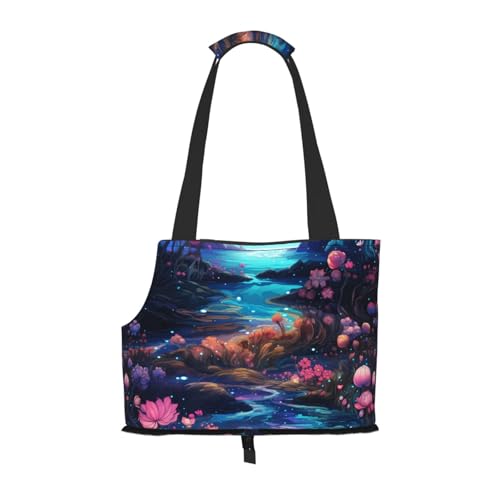 Lightweight, breathable travel small pet shoulder bag, WZYCWB glowing river printed pet shoulder bag von WZYCWB