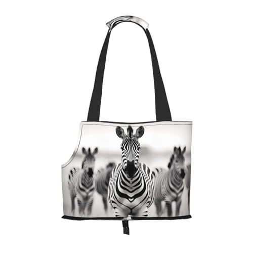 Lightweight, breathable travel small pet shoulder bag, WZYCWB herd of zebras printed pet shoulder bag von WZYCWB