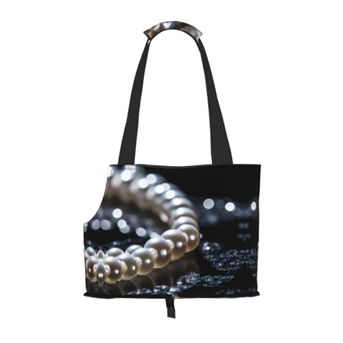 Lightweight, breathable travel small pet shoulder bag, WZYCWB string of pearls printed pet shoulder bag von WZYCWB