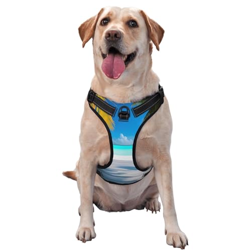 Maldives Holidays Haustier-Traktionsweste, bedruckt, Größe M, ideal für Spaziergänge mit dem Hund, Wandern, tägliche Reisen von WZYCWB