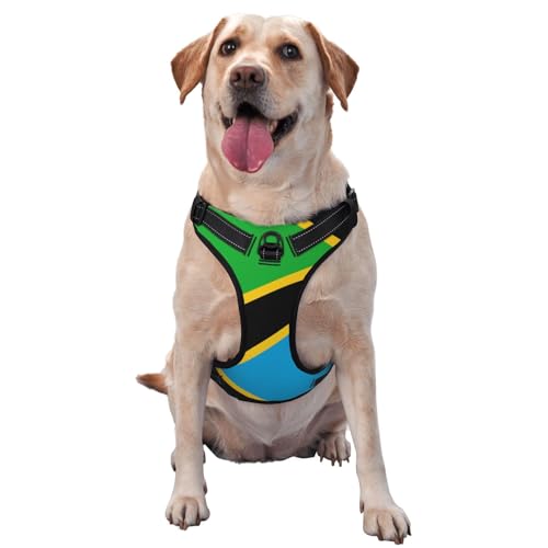 Traktionsweste mit Tansania-Flagge, klein, bedruckt, ideal für Spaziergänge mit dem Hund, Wandern, tägliche Reisen Traktionsweste mit Tansania-Flagge, klein, bedruckt, ideal für Spaziergänge mit dem Hund, Wandern, tägliche Reisen von WZYCWB
