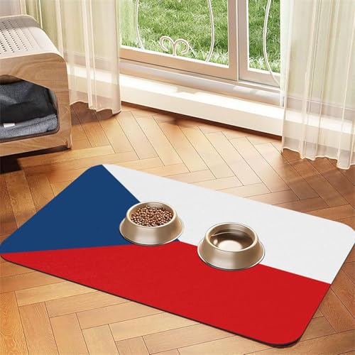 WZYCWB 30 x 45 cm, Motiv: Flagge der Tschechischen Republik, gemustert, für Futternapf für Katzen und Hunde, faltbar und einfach zu verstauen WZYCWB 30 x 45 cm, Motiv: Flagge der Tschechischen Republik, gemustert, für Futternapf für Katzen und Hunde, faltbar und einfach zu verstauen von WZYCWB