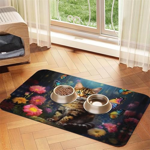 WZYCWB 30 x 45 cm, gemustertes Haustier-Tischset für Katzen- und Hundenapf-Matten, faltbar und einfach zu verstauen WZYCWB 30 x 45 cm, gemustertes Haustier-Tischset für Katzen- und Hundenapf-Matten, faltbar und einfach zu verstauen von WZYCWB