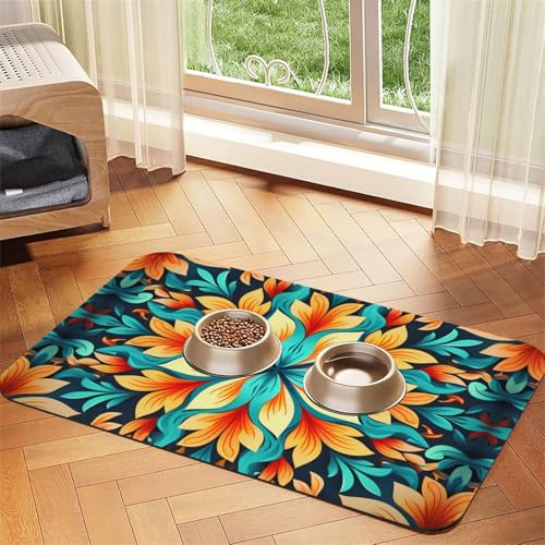 WZYCWB 30 x 45 cm, lebensechte Blütenblätter, gemustert, für Futternapf-Matten für Katzen und Hunde, faltbar und einfach zu verstauen WZYCWB 30 x 45 cm, lebensechte Blütenblätter, gemustert, für Futternapf-Matten für Katzen und Hunde, faltbar und einfach zu verstauen von WZYCWB