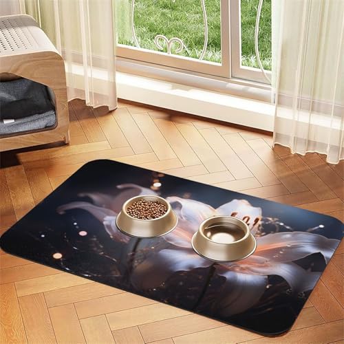 WZYCWB 30 x 45 cm, magisches schweres Lilienmuster, Haustier-Tischset, Futternapf-Matte – für Katzen- und Hundenapf-Matten, faltbar und einfach zu verstauen WZYCWB 30 x 45 cm, magisches schweres Lilienmuster, Haustier-Tischset, Futternapf-Matte – für Katzen- und Hundenapf-Matten, faltbar und einfach zu verstauen von WZYCWB