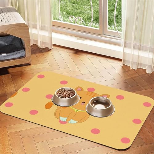 WZYCWB 30 x 45 cm, niedliches Cartoon-Kätzchen-Muster, Haustier-Tischset, Futtermatte – für Katzen- und Hunde-Futternapf-Matten, faltbar und einfach zu verstauen WZYCWB 30 x 45 cm, niedliches Cartoon-Kätzchen-Muster, Haustier-Tischset, Futtermatte – für Katzen- und Hunde-Futternapf-Matten, faltbar und einfach zu verstauen von WZYCWB