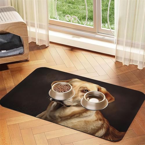 WZYCWB 30 x 45 cm, schönes Labrador-Muster, Haustier-Tischset, Futtermatte – für Katzen- und Hunde-Futternapf-Matten, faltbar und einfach zu verstauen WZYCWB 30 x 45 cm, schönes Labrador-Muster, Haustier-Tischset, Futtermatte – für Katzen- und Hunde-Futternapf-Matten, faltbar und einfach zu verstauen von WZYCWB
