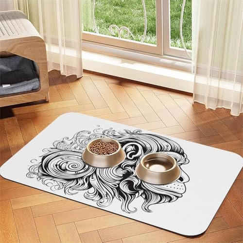 WZYCWB 30 x 45 cm Affe abstrakte Figur gemustertes Haustier-Tischset – für Katzen- und Hundenapf-Matten, faltbar und einfach zu verstauen WZYCWB 30 x 45 cm Affe abstrakte Figur gemustertes Haustier-Tischset – für Katzen- und Hundenapf-Matten, faltbar und einfach zu verstauen von WZYCWB