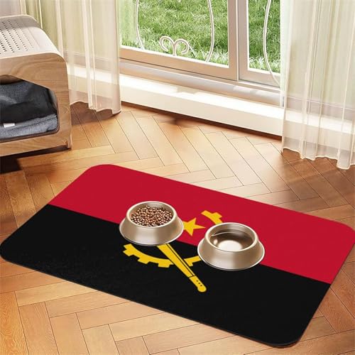 WZYCWB 30 x 45 cm Angola-Flagge, gemustertes Haustier-Tischset, Futternapf-Matte – für Katzen- und Hundefutter-Matten, faltbar und einfach zu verstauen WZYCWB 30 x 45 cm Angola-Flagge, gemustertes Haustier-Tischset, Futternapf-Matte – für Katzen- und Hundefutter-Matten, faltbar und einfach zu verstauen von WZYCWB