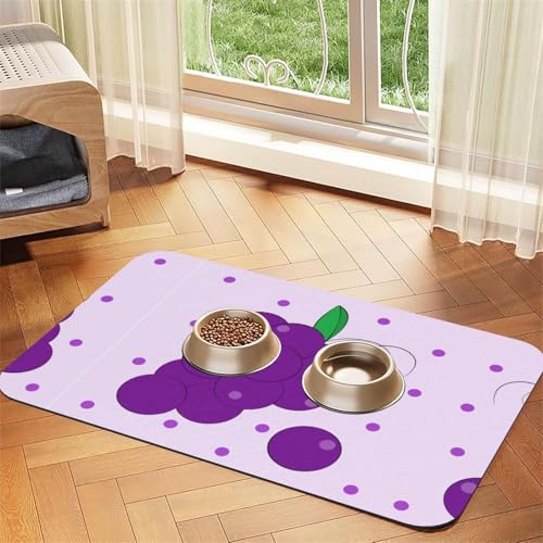WZYCWB 30 x 45 cm Cartoon-Trauben-gemustertes Haustier-Tischset, Futtermatte – für Katzen- und Hundefutter-Matten, faltbar und einfach zu verstauen WZYCWB 30 x 45 cm Cartoon-Trauben-gemustertes Haustier-Tischset, Futtermatte – für Katzen- und Hundefutter-Matten, faltbar und einfach zu verstauen von WZYCWB