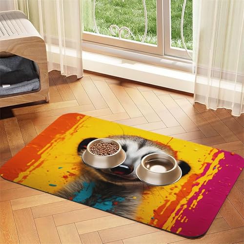 WZYCWB 30 x 45 cm Erdmännchen-gemustertes Haustier-Tischset, Futtermatte – für Katzen- und Hundefutter-Matten, faltbar und einfach zu verstauen WZYCWB 30 x 45 cm Erdmännchen-gemustertes Haustier-Tischset, Futtermatte – für Katzen- und Hundefutter-Matten, faltbar und einfach zu verstauen von WZYCWB